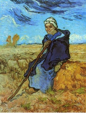 The Shepherdess after Millet Oil painting by Vincent van Gogh