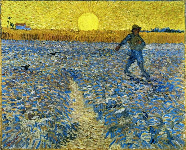 Main Product Photo of The Sower also known as Sower with Setting Sun Painting by Vincent van Gogh