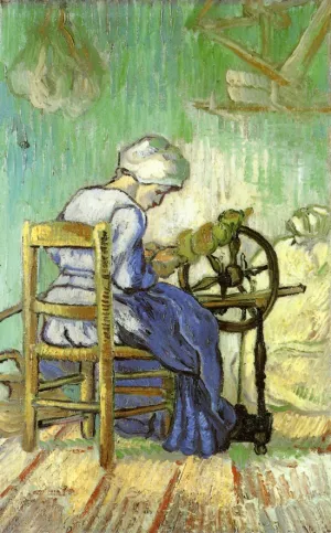 The Spinner after Millet painting by Vincent van Gogh