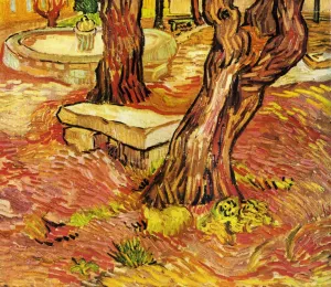 The Stone Bench in the Garden at Saint-Paul Hospital by Vincent van Gogh Oil Painting