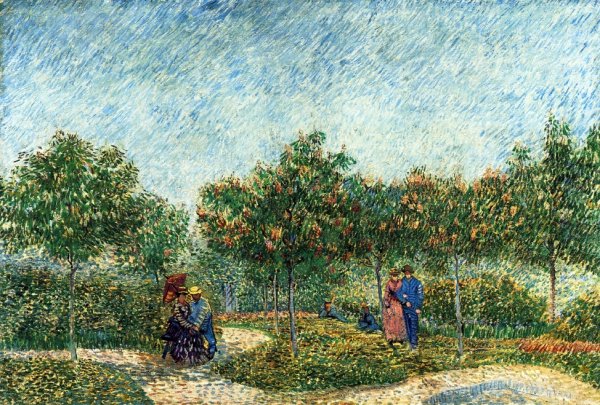 Main Product Photo of The Voyer d'Argenson Park in Asnieres Painting by Vincent van Gogh
