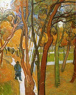 The Walk: Falling Leaves by Vincent van Gogh - Oil Painting Reproduction