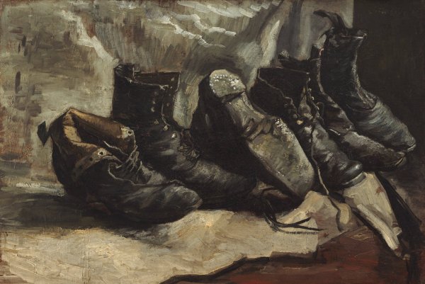 Three Pairs of Shoes  by Vincent van Gogh - Hand-Painted Oil Painting Reproduction