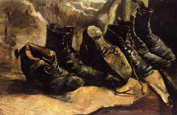Main Product Photo of Three Pairs of Shoes Painting by Vincent van Gogh
