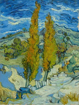 Two Poplars in the Alpilles near Saint-Remy by Vincent van Gogh Oil Painting