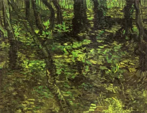 Undergrowth with Ivy by Vincent van Gogh - Oil Painting Reproduction