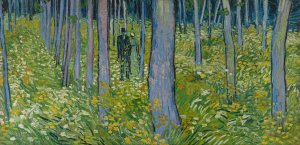 Undergrowth with Two Figures by Vincent van Gogh Oil Painting