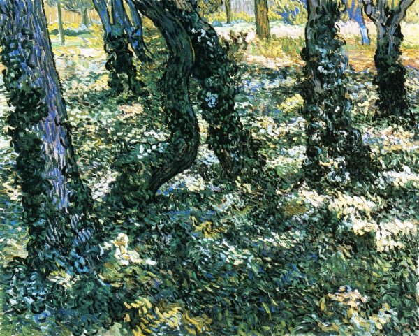Main Product Photo of Undergrowth Painting by Vincent van Gogh
