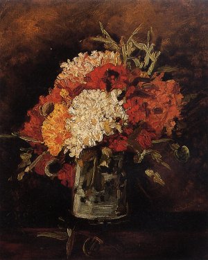 Vase with Carnations Oil painting by Vincent van Gogh