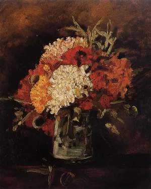 Vase with Carnations by Vincent van Gogh - Oil Painting Reproduction