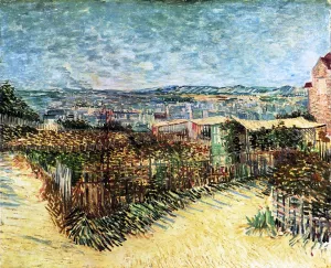Vegetable Gardens in Montmartre 2 by Vincent van Gogh - Oil Painting Reproduction