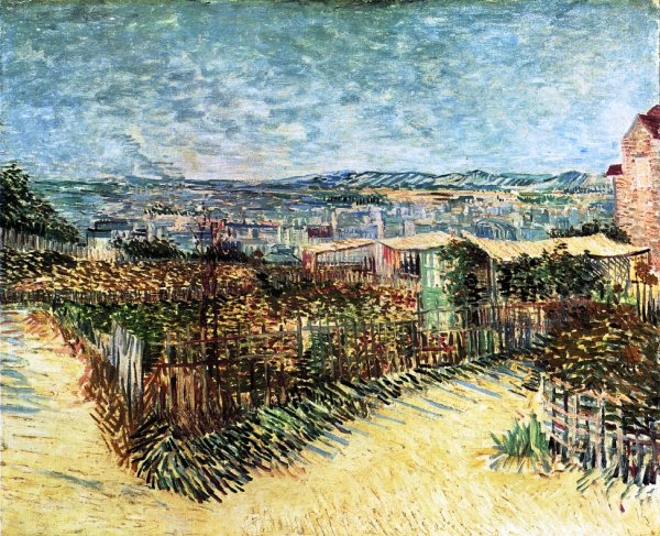Vegetable Gardens in Montmartre 2 by Vincent van Gogh - Hand-Painted Oil Painting Reproduction