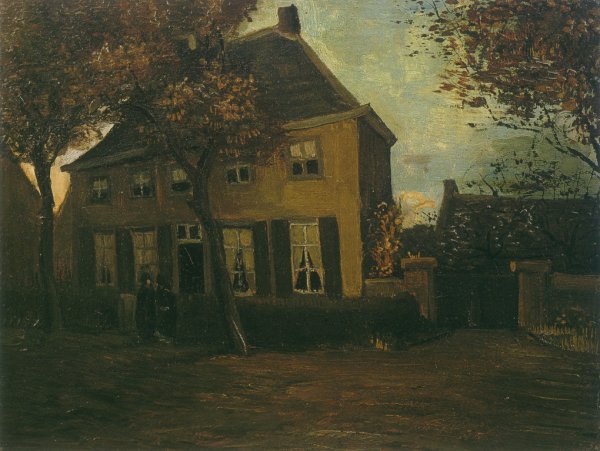 Main Product Photo of Vicarage at Nuenen also known as The Vicarage at Nuenen Painting by Vincent van Gogh