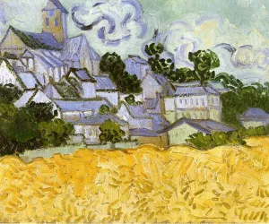 View of Auvers with Church by Vincent van Gogh - Oil Painting Reproduction