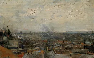 View of Paris from Montmartre Oil painting by Vincent van Gogh