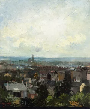 View of Paris from Near Montmartre painting by Vincent van Gogh