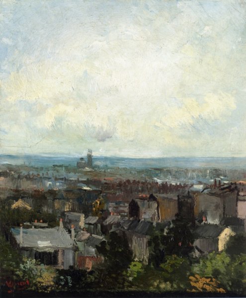 Main Product Photo of View of Paris from Near Montmartre Painting by Vincent van Gogh