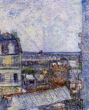 View of Paris from Vincents Room in the Rue Lepic painting by Vincent van Gogh