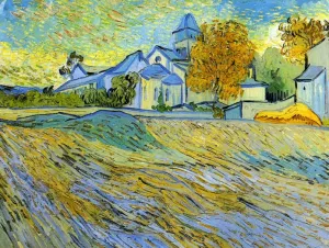 View of the Church of Saint-Paul-de-Mausole painting by Vincent van Gogh