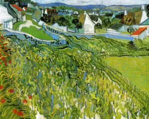 Vineyards with a View of Auvers by Vincent van Gogh Oil Painting
