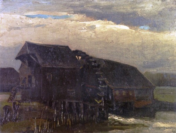 Main Product Photo of Water Mill at Opwetten Painting by Vincent van Gogh