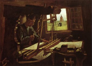 Weaver near an Open Window Oil painting by Vincent van Gogh