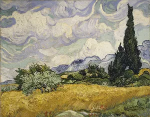 Wheat Field with Cypresses by Vincent van Gogh - Oil Painting Reproduction