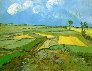 Wheat Fields at Auvers Under a Cloudy Sky painting by Vincent van Gogh
