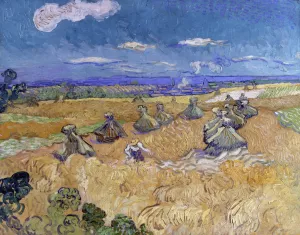 Wheat Fields with Reaper, Auvers by Vincent van Gogh Oil Painting