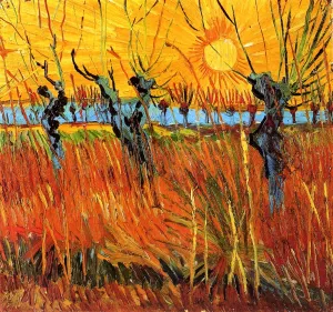 Willows at Sunset by Vincent van Gogh Oil Painting