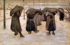 Woman Miners Carrying Coal by Vincent van Gogh Oil Painting