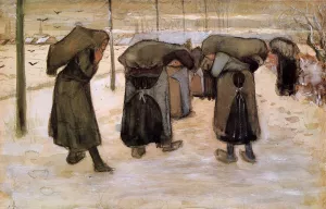 Woman Miners Carrying Coal by Vincent van Gogh Oil Painting
