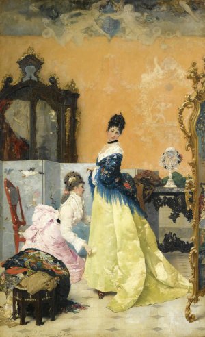 The Yellow Dress by Vincente Capobianchi Oil Painting
