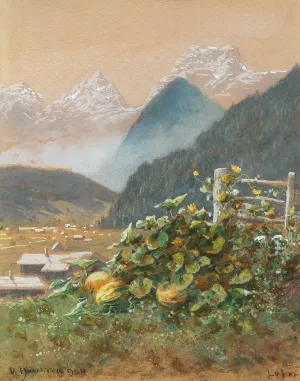 Lofer mit den Loferer Steinbergen by Vincenz Havlicek Oil Painting
