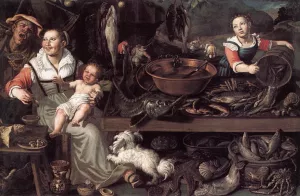 Fishmongers painting by Vincenzo Campi