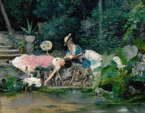 Le Heron Familier by Vincenzo Capobianchi Oil Painting