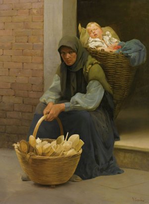 Il Sogno - Nel Sorriso Della Fede by Vincenzo Caprile Oil Painting