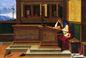 Saint Jerome in His Study by Vincenzo Catena Oil Painting
