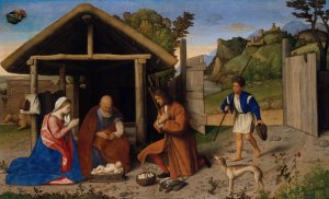 The Adoration of the Shepherds by Vincenzo Catena Oil Painting