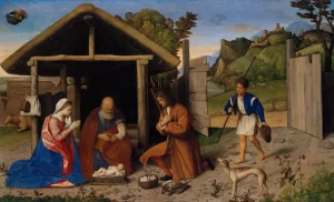 The Adoration of the Shepherds by Vincenzo Catena Oil Painting