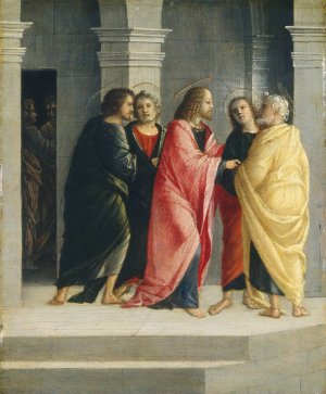 Christ Instructing Peter and John to Prepare for the Passover by Vincenzo Civerchio Oil Painting