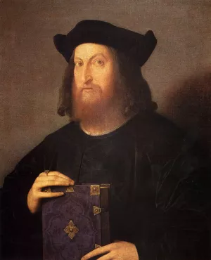 Portrait of Gian Giorgio Trissino by Vincenzo Di Biagio Catena Oil Painting