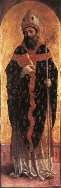 St Augustine Oil painting by Vincenzo Foppa