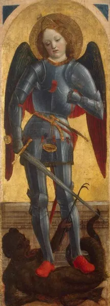 St Michael Archangel Oil painting by Vincenzo Foppa