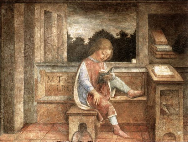 Main Product Photo of The Young Cicero Reading Painting by Vincenzo Foppa