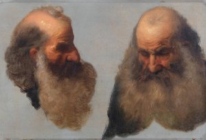 A Double Self-Portrait by Vincenzo Gemito Oil Painting
