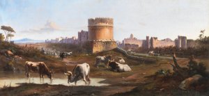 Grab der Cecilia Metella by Vincenzo Giovannini Oil Painting