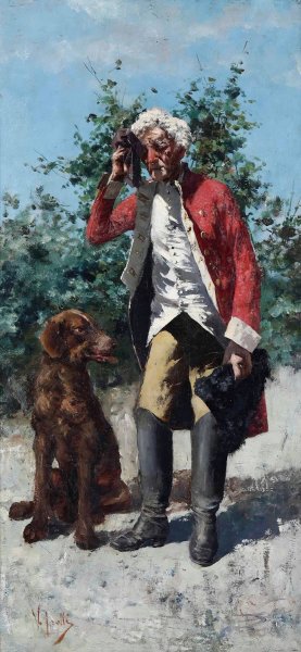 Figura in costume by Vincenzo Irolli Oil Painting