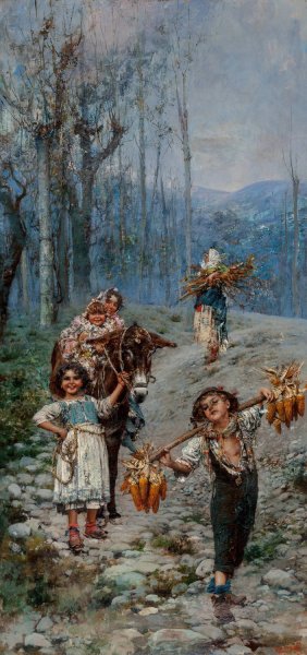 Harvest time by Vincenzo Irolli Oil Painting