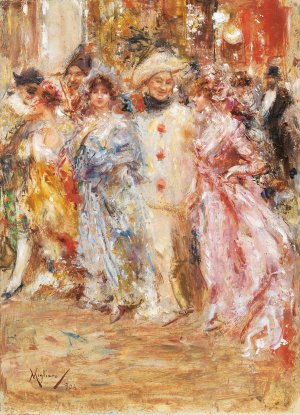 Carnevale by Vincenzo Migliaro Oil Painting